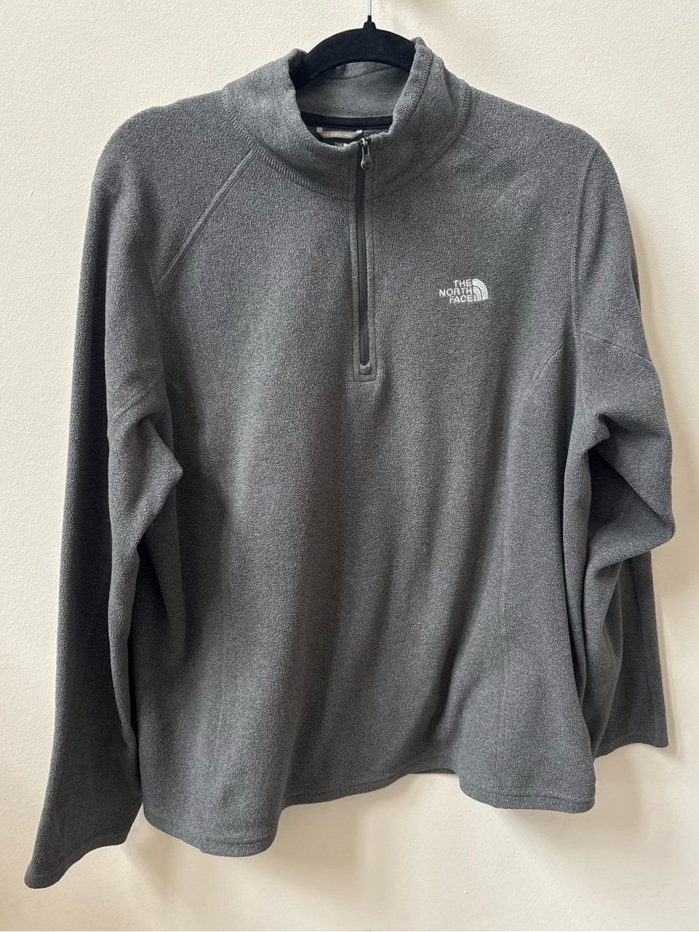 The North Face Gray Fleece Quarter Zip Pullover Size XL